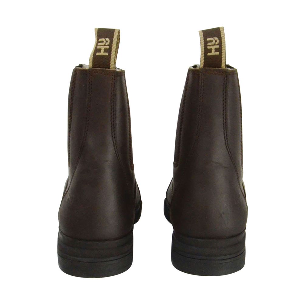 Hy Equestrian Fleece Lined Wax Leather Zip Jodhpur Boot