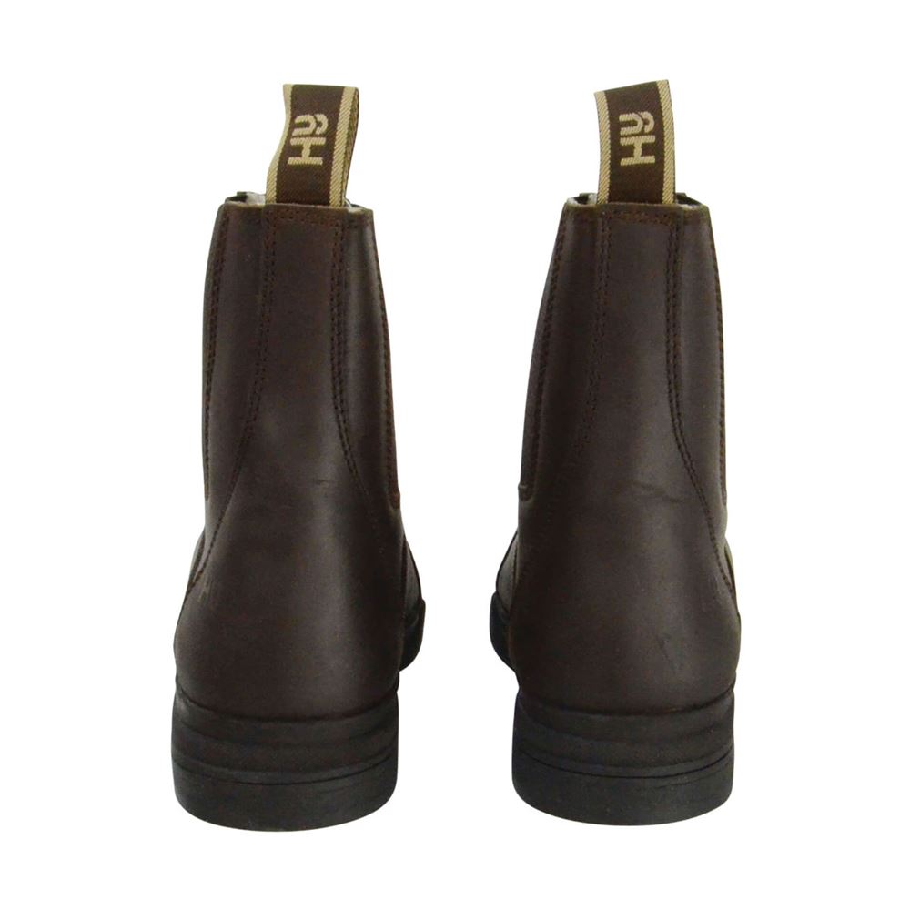 Hy Equestrian Fleece Lined Wax Leather Zip Jodhpur Boot