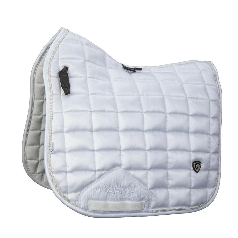 Shires ARMA Eltar Satin Dressage Saddlecloth (White)