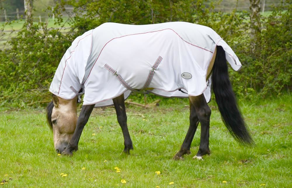 Rhinegold Mombasa Waterproof Topline Fly Rug With Neck Cover (Grey)