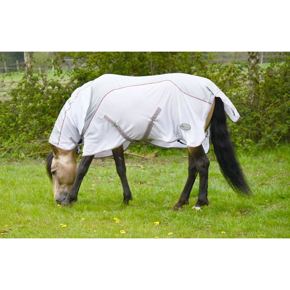 Rhinegold Mombasa Waterproof Topline Fly Rug With Neck Cover (Grey)