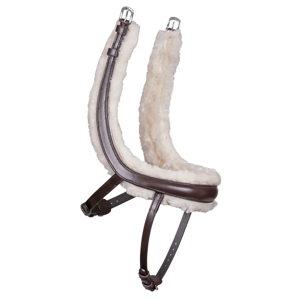 Shires Velociti Rapida Fleece Lined Curved Flash Noseband
