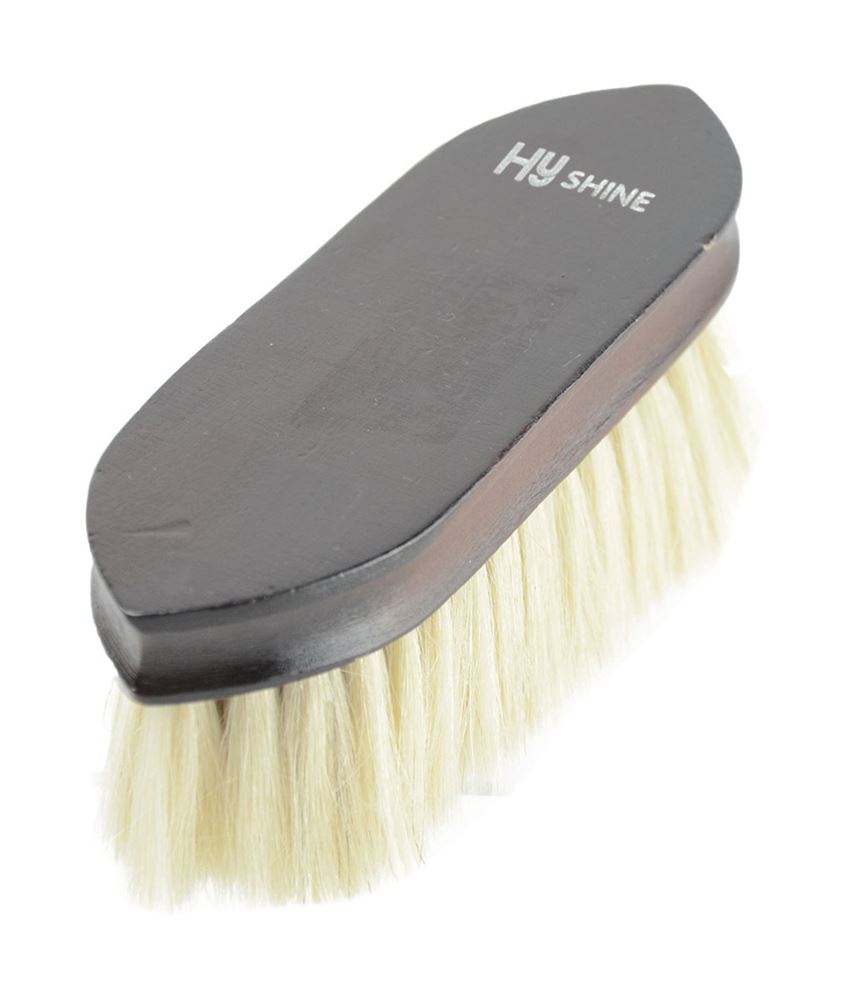 HySHINE Deluxe Goat Hair Wooden Dandy Brush