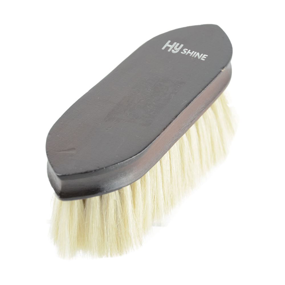 HySHINE Deluxe Goat Hair Wooden Dandy Brush
