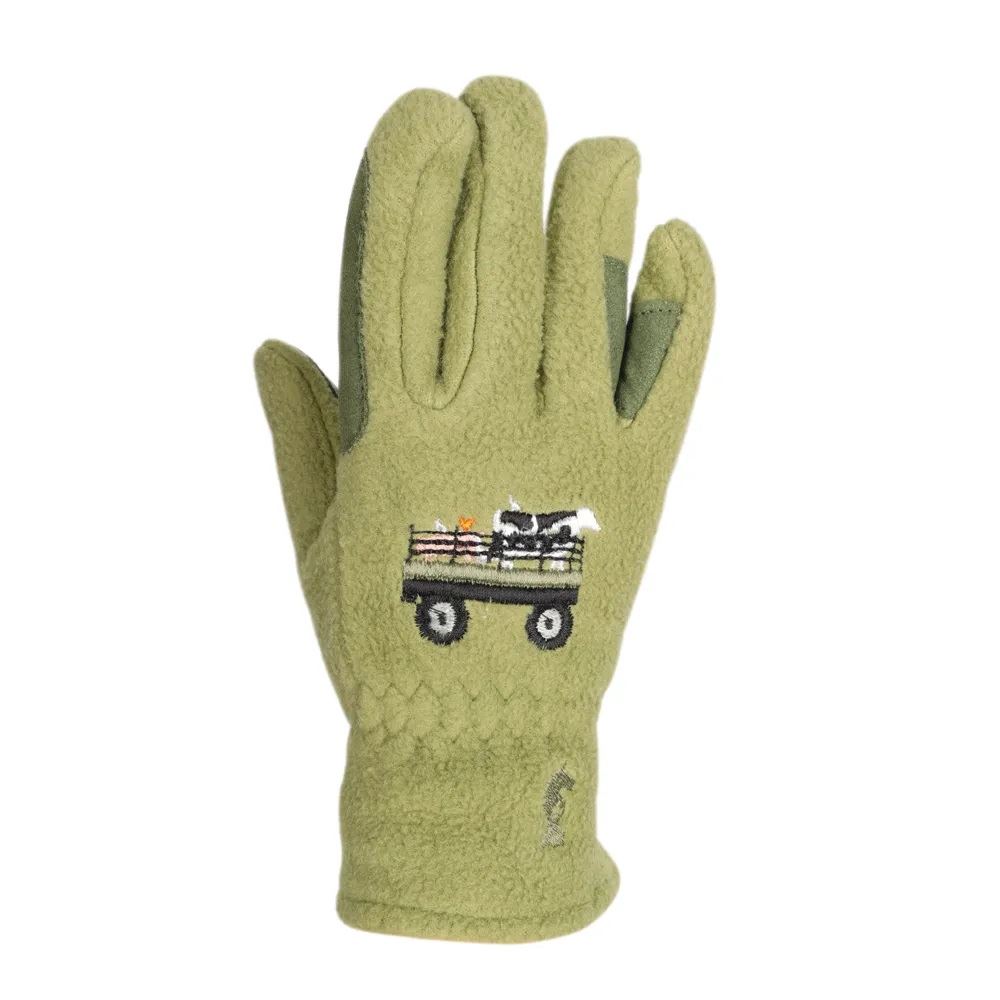 Farm Collection Fleece Gloves by Little Knight (Olive Green)