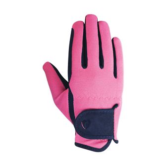 Hy Equestrian Belton Children’s Riding Gloves (Navy/Pink)