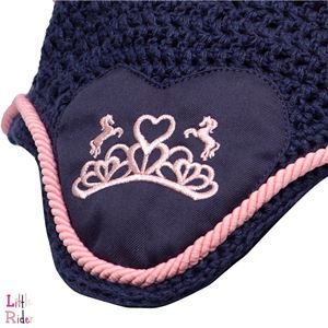 The Princess and the Pony Fly Veil by Little Rider (Navy/Peach)