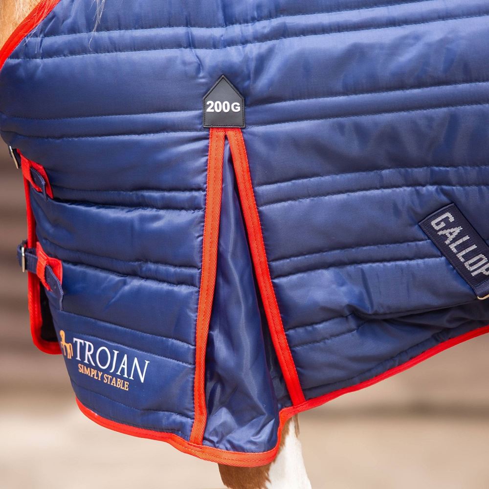 Gallop Trojan 200g Stable Rug (Navy/Red Bindings)