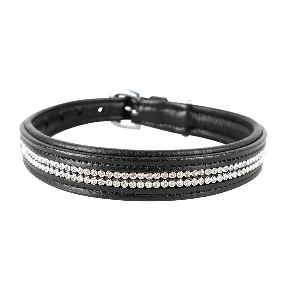 Benji & Flo Dazzling Diamante Dog Collar (Black)