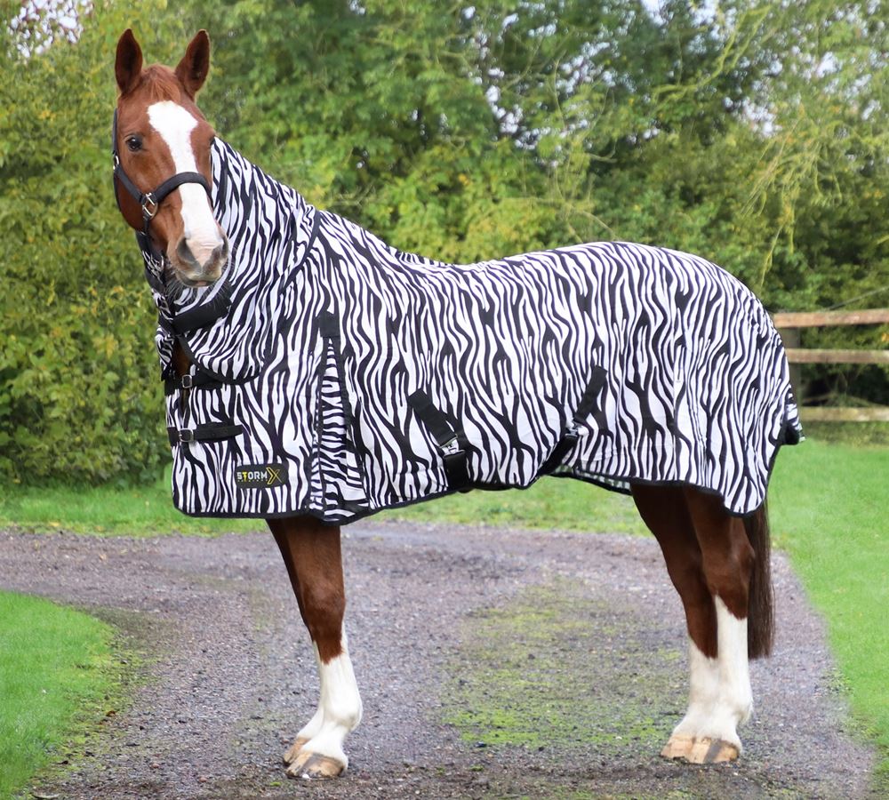Hy Equestrian StormX Original Zebra Print Fly Rug