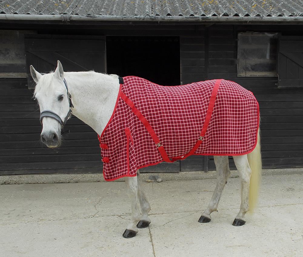 Rhinegold Cooler Rug (Red Check)