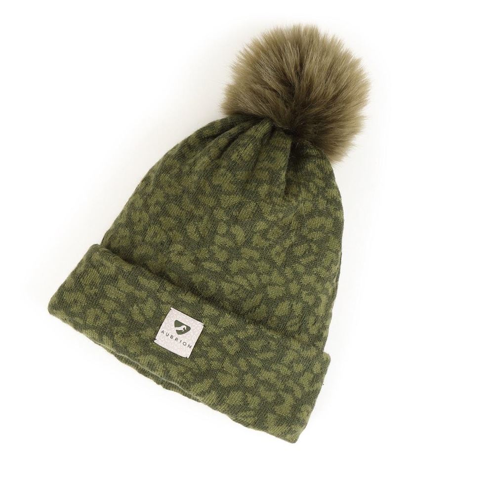 Shires Aubrion Fleece Lined Bobble Hat (Green)