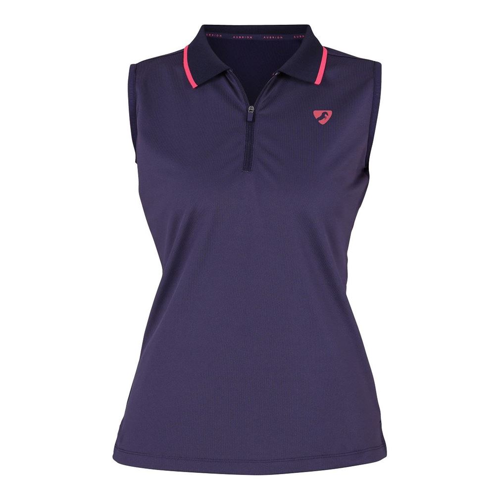 Shires Aubrion Poise Sleeveless Tech Polo (Navy)