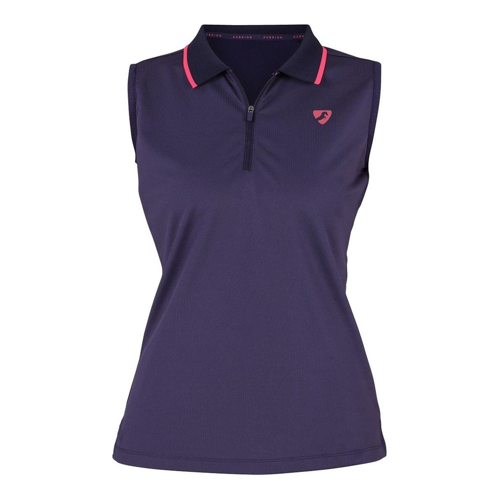Shires Aubrion Poise Sleeveless Tech Polo (Navy)