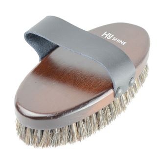 Hy Equestrian Deluxe Horse Hair Wooden Body Brush - Large