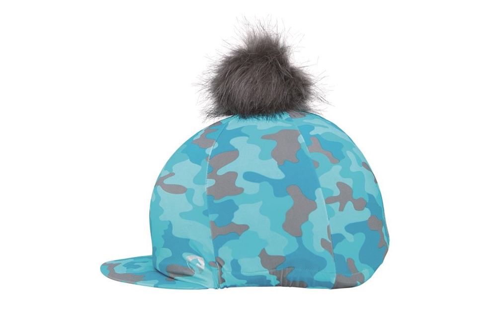 Hy Equestrian DynaForce Hat Cover (Pacific/Grey)