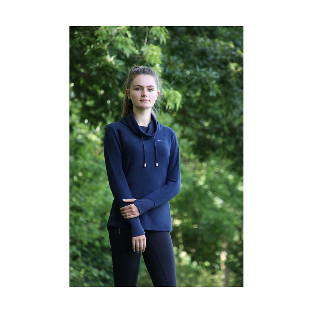 Hy Equestrian Synergy Cowl Neck Top (Navy)