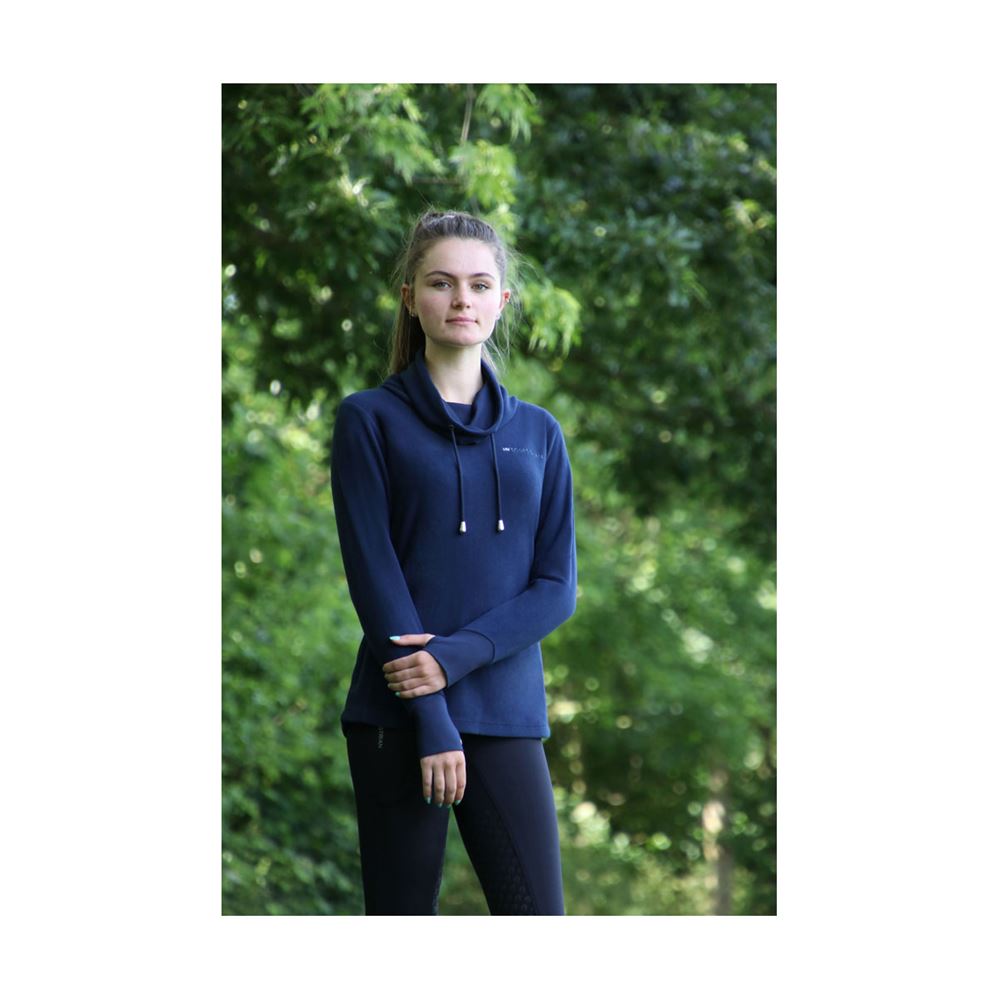 Hy Equestrian Synergy Cowl Neck Top (Navy)