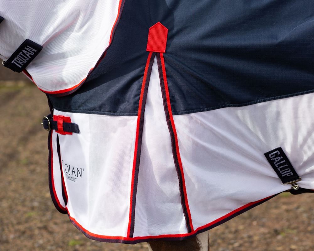 Gallop Trojan Fly Turnout Combo (Navy/White)