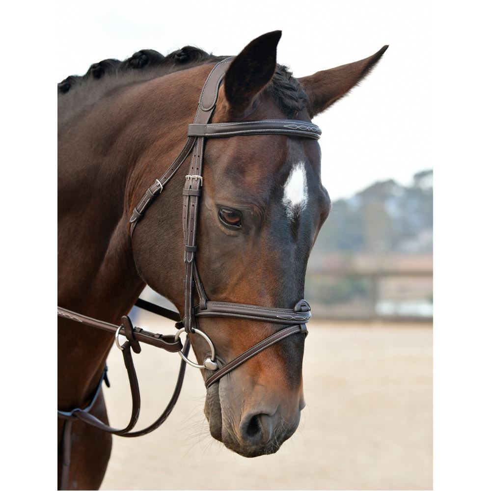 Weatherbeeta Collegiate Comfitec Opulux Fancy Stitch Padded Hanoverian Bridle