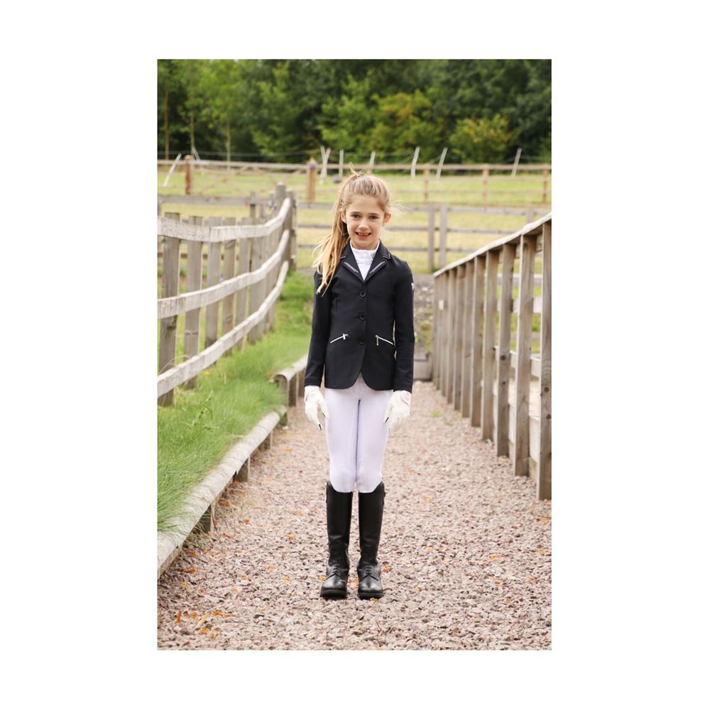 Hy Equestrian Cadiz Mizs Competition Breeches (White/Silver)