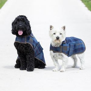 Shires Digby & Fox Tweed Dog Coat (XXXXS - S) - (Navy Tweed)