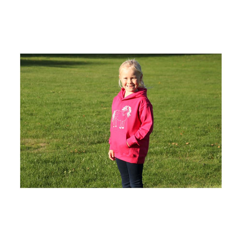 British Country Collection Twinkle Pony Glitter Hoodie - Child (Fuchsia)