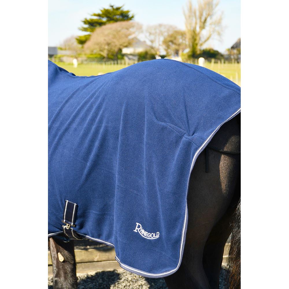 Rhinegold Fleece Horsewalker/Lunge Rug (Navy)