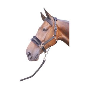 Hy Faux Fur Padded Head Collar with Lead Rope