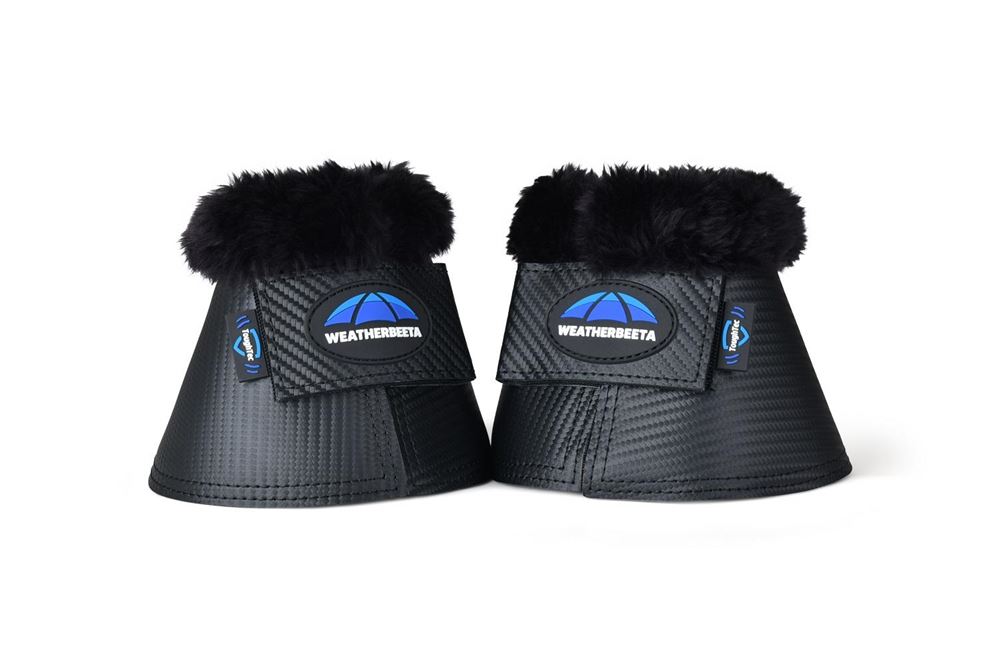Weatherbeeta Tough-Tec Fleece Trim Bell Boot (Black)