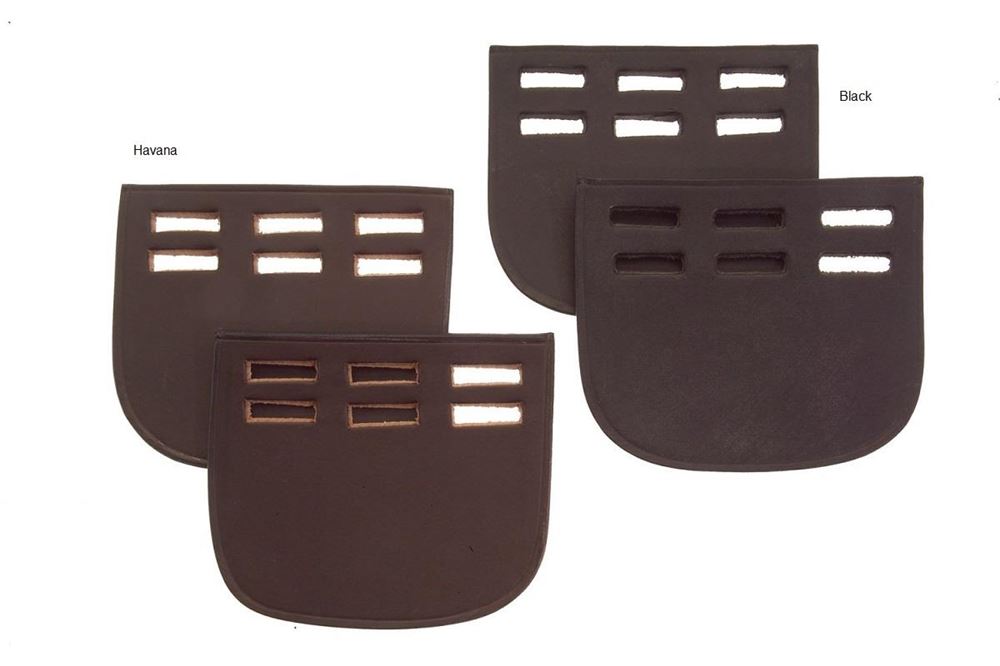 Heritage Saddlery English Leather Girth Buckle Guards - 3 Slot