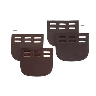 Heritage Saddlery English Leather Girth Buckle Guards - 3 Slot