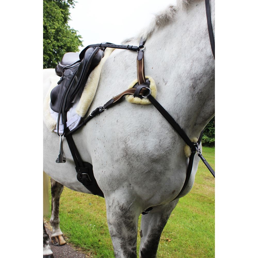 Gallop Leather 5 Point Breastplate (Black)