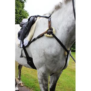 Gallop Leather 5 Point Breastplate (Black)
