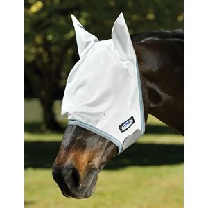 Weatherbeeta ComFiTec Essential Mesh Mask (White/Grey/Bright Blue)