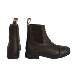 Hy Equestrian Fleece Lined Wax Leather Zip Jodhpur Boot