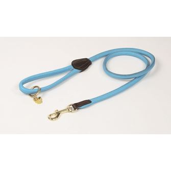 Shires Digby & Fox Rolled Leather Dog Lead (Blue) *Clearance*