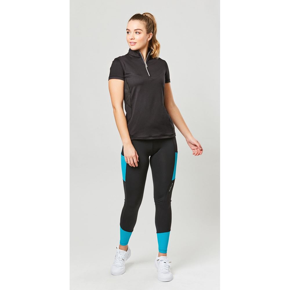 Dublin Power Performance Mid Rise Colour Block Tights (Aqua)