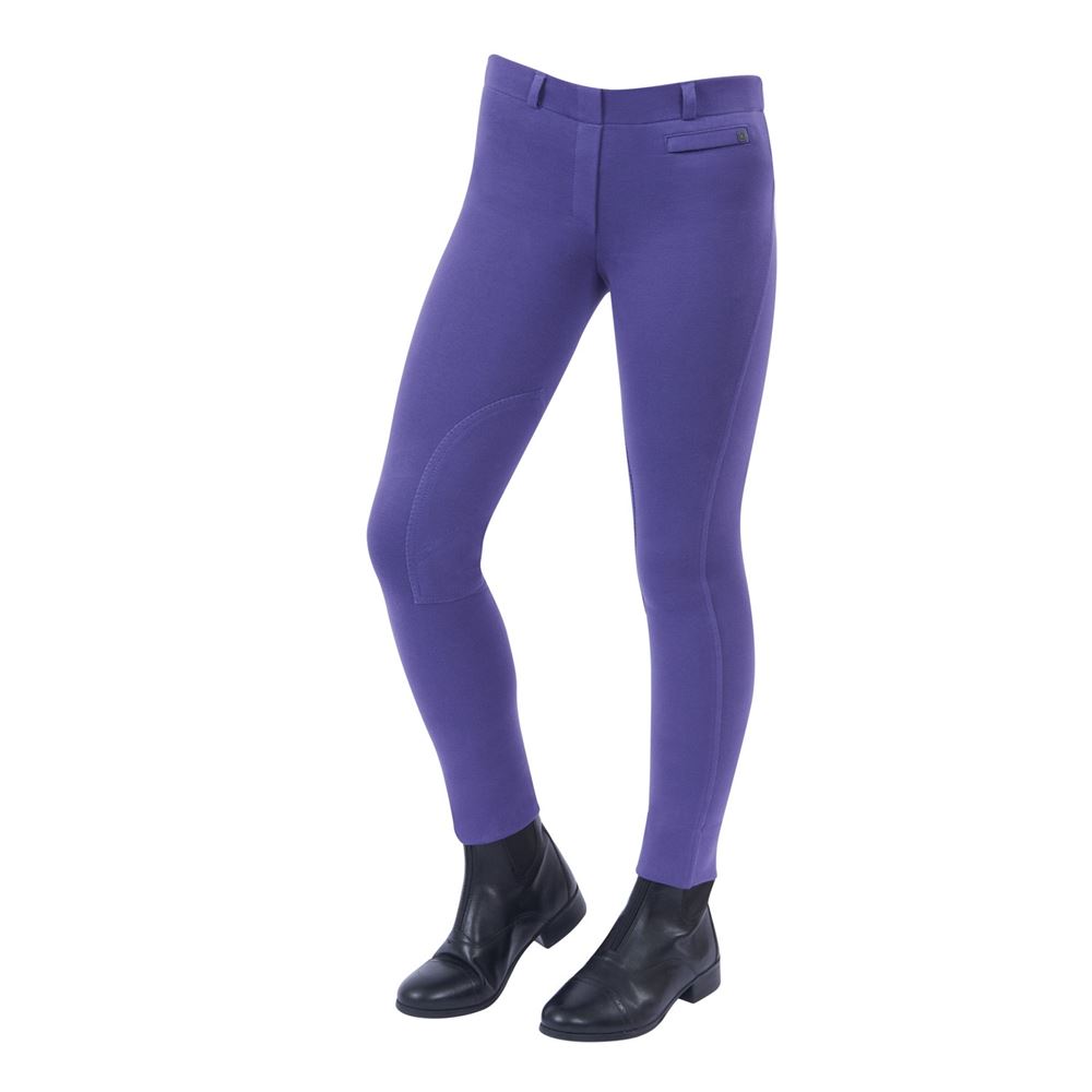 Dublin Child's Supa-Fit Pull On Knee Patch Jodhpurs (Purple) *Special Offer*