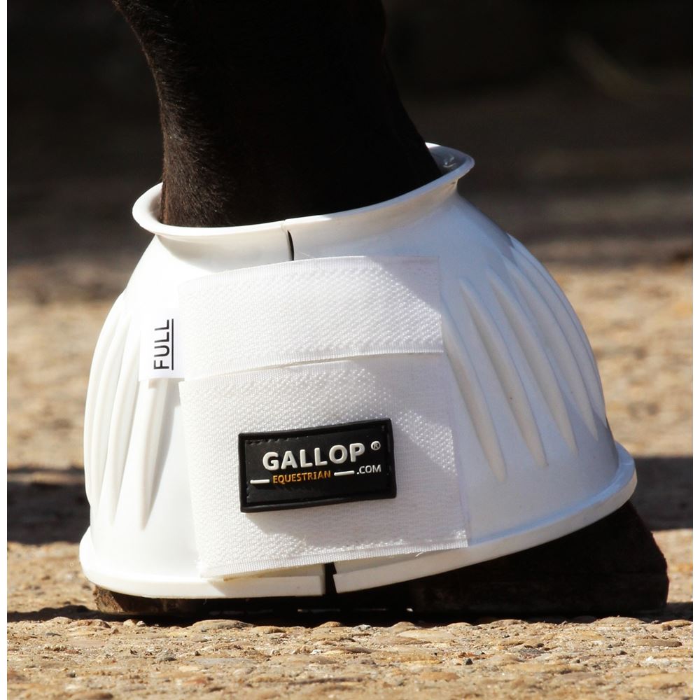 Gallop Double Taped PVC Ribbed Over Reach Boots (White)