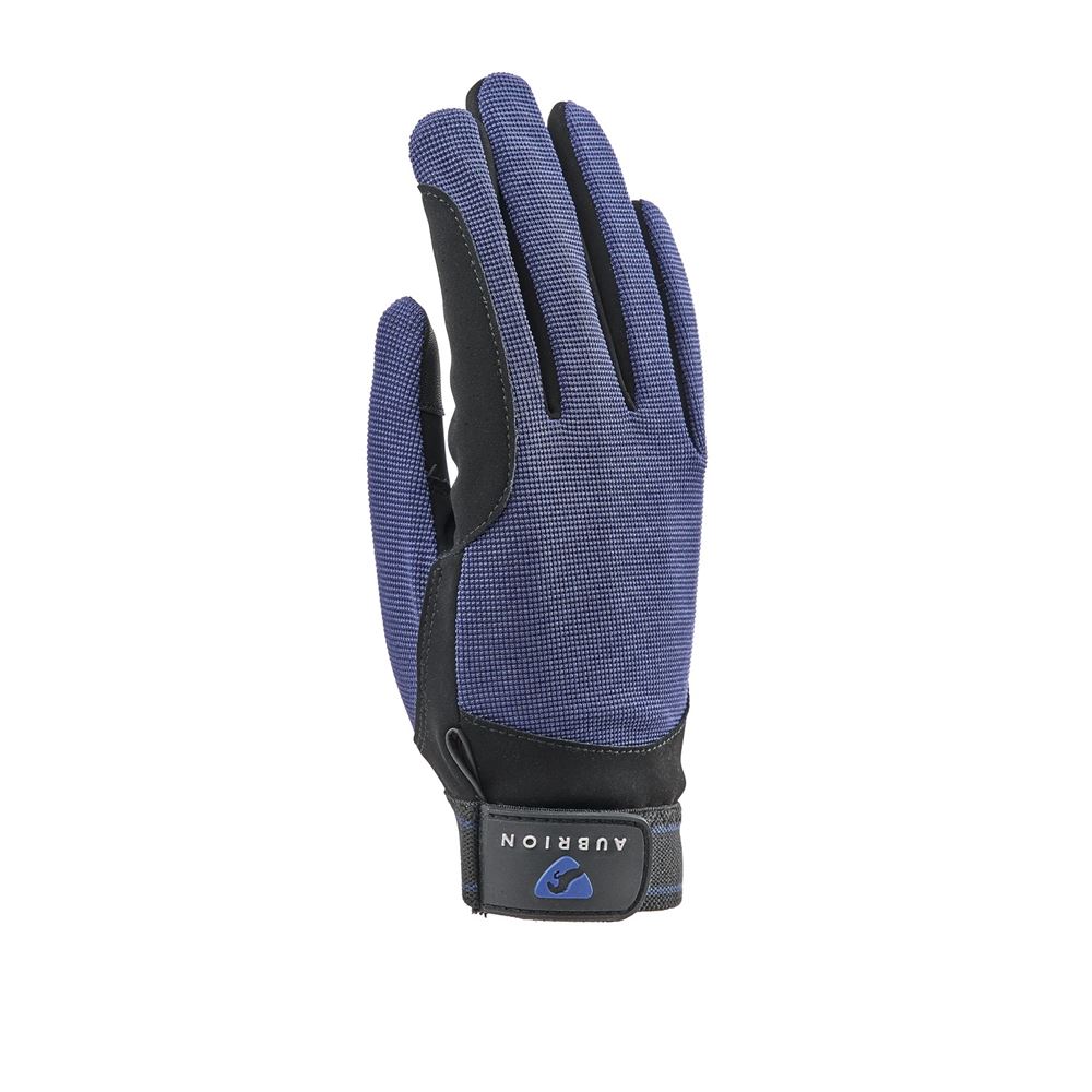 Shires Aubrion Stratos SportFit Adults Riding Gloves (Navy)