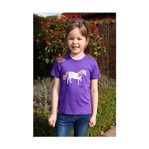 British Country Collection Dancing Unicorn Tee - Child (Purple)