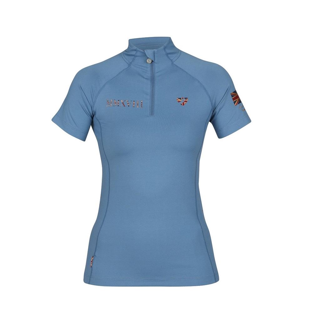 Shires Aubrion Team Short Sleeve Base Layer (Steel)