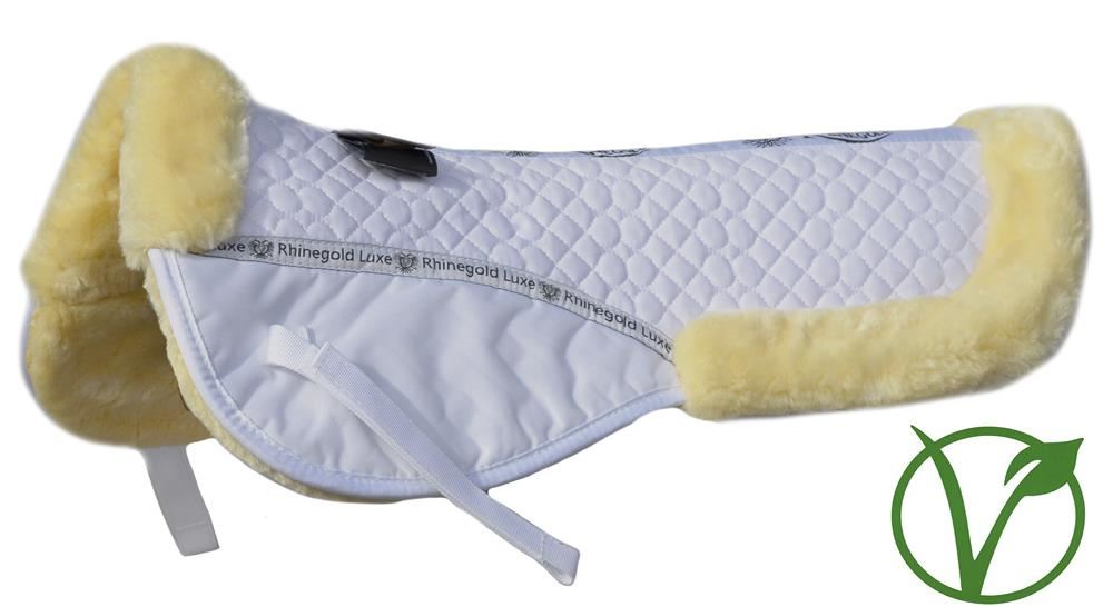 Rhinegold Luxe Fur Half Pad (White/Natural)