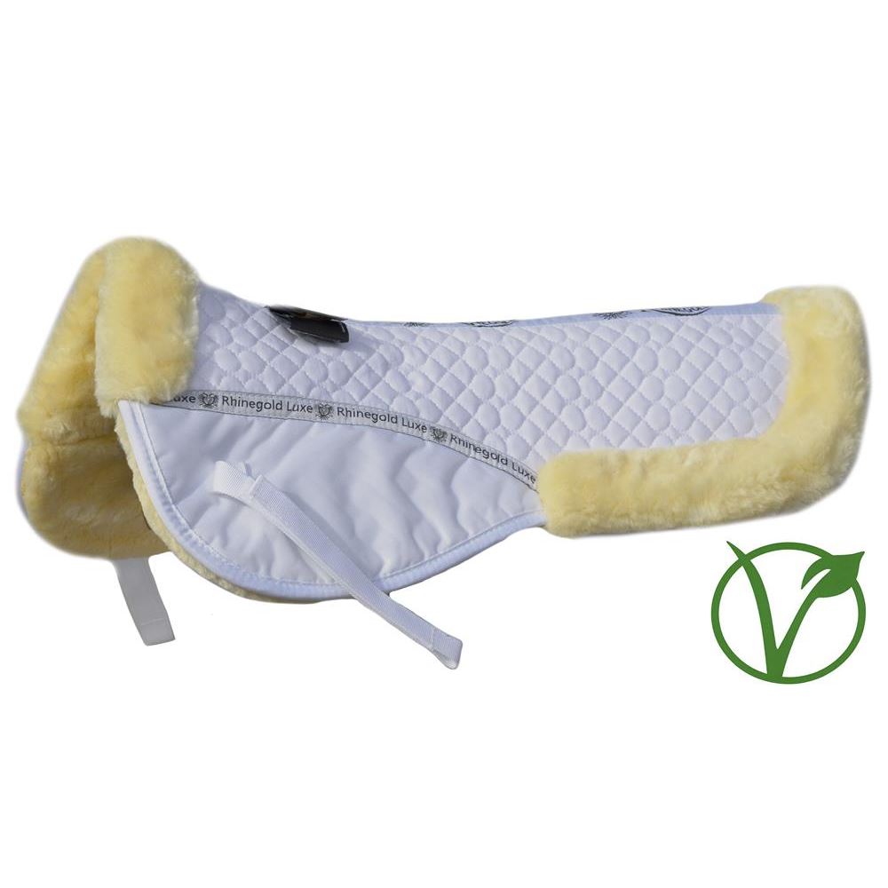 Rhinegold Luxe Fur Half Pad (White/Natural)