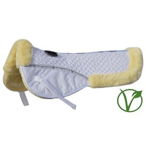 Rhinegold Luxe Fur Half Pad (White/Natural)