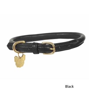 Shires Digby & Fox Rolled Leather Dog Collar (XS - S)