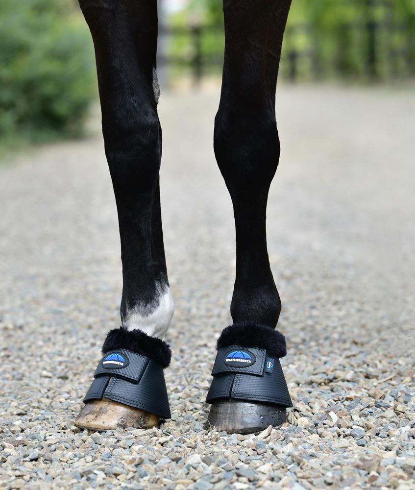 Weatherbeeta Tough-Tec Fleece Trim Bell Boot (Black)