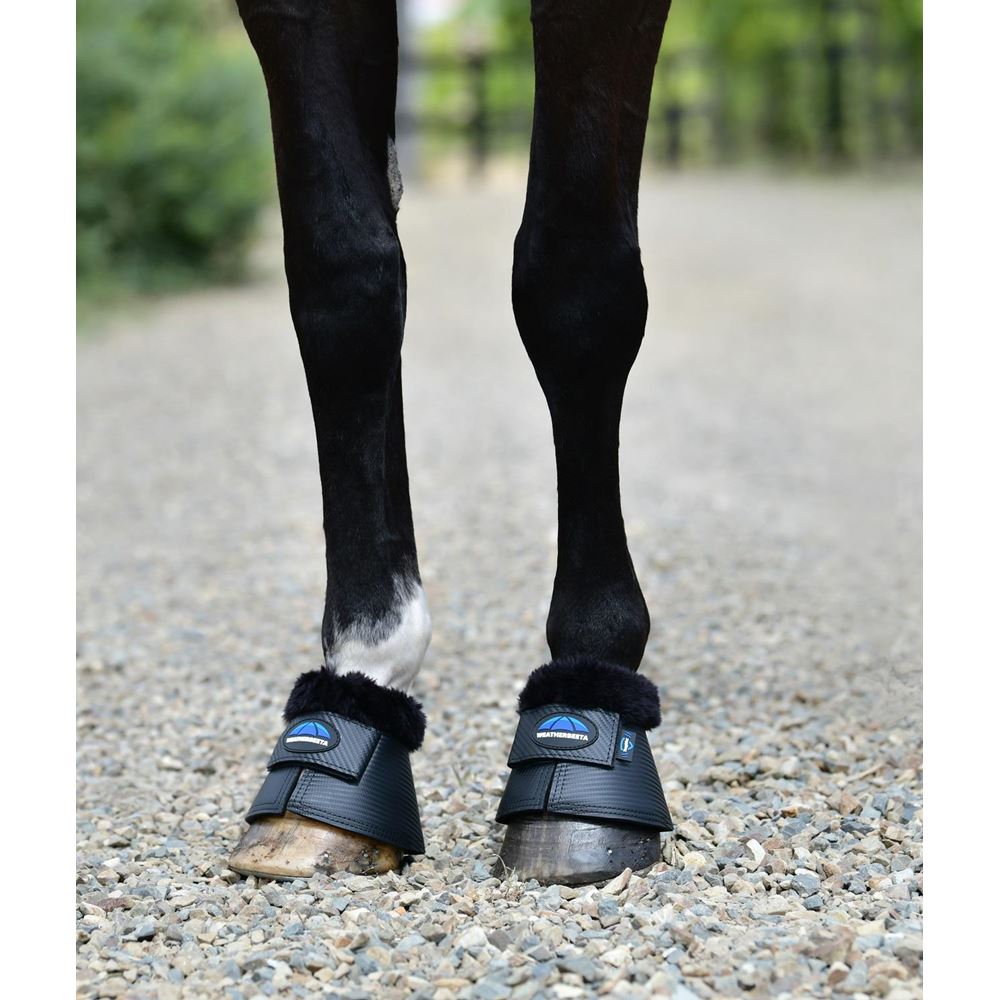 Weatherbeeta Tough-Tec Fleece Trim Bell Boot (Black)