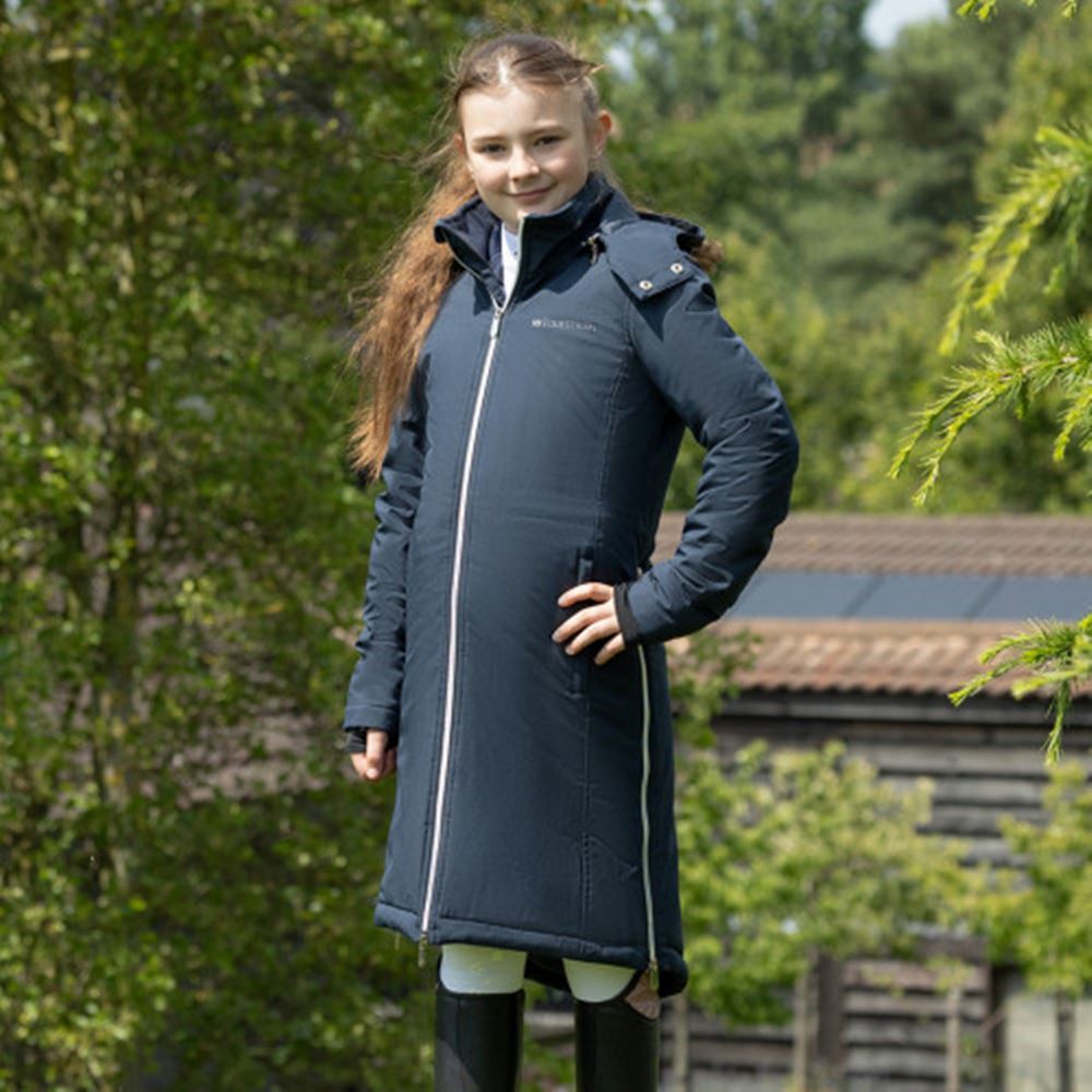 Hy Equestrian Elevate Mizs Guard Waterproof Coat (Navy)